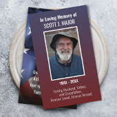 Flag Prayer Kaart Foto Ombre Blue Red Kaart Visitekaartje