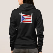 Flag Puerto Rico Brush Hoodie (Achterkant)