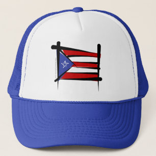 Flag Puerto Rico Brush Trucker Pet