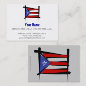 Flag Puerto Rico Brush Visitekaartje (Voorkant / Achterkant)