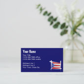 Flag Puerto Rico Brush Visitekaartje (Staand voorkant)