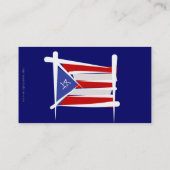 Flag Puerto Rico Brush Visitekaartje (Achterkant)