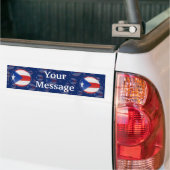 Flag Puerto Rico Bubble Bumpersticker (Op Truck)