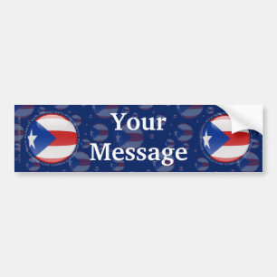 Flag Puerto Rico Bubble Bumpersticker