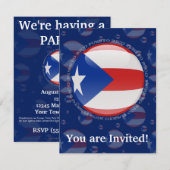 Flag Puerto Rico Bubble Kaart (Voorkant / Achterkant)