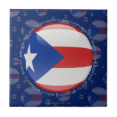 Flag Puerto Rico Bubble Tegeltje (Voorkant)