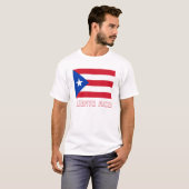 Flag Puerto Rico met naam T-shirt (Voorkant volledig)