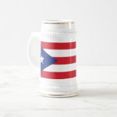 Flag Puerto Rico Plain Bierpul (Voorkant links)