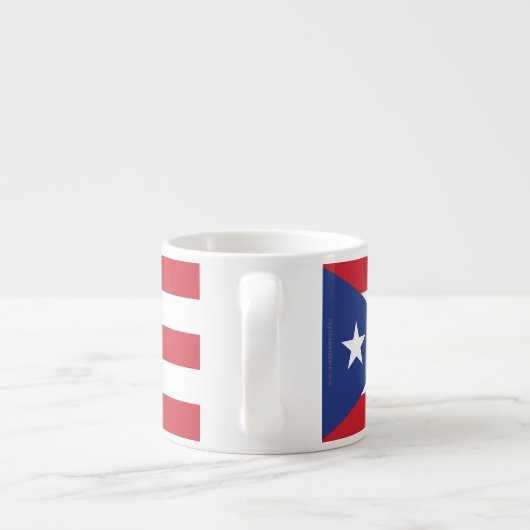 Flag Puerto Rico Plain Espresso Kop (Achterkant)
