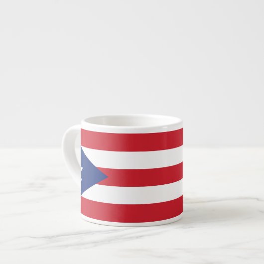 Flag Puerto Rico Plain Espresso Kop (Links)