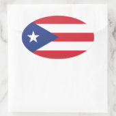 Flag Puerto Rico Plain Ovale Sticker (Tas)