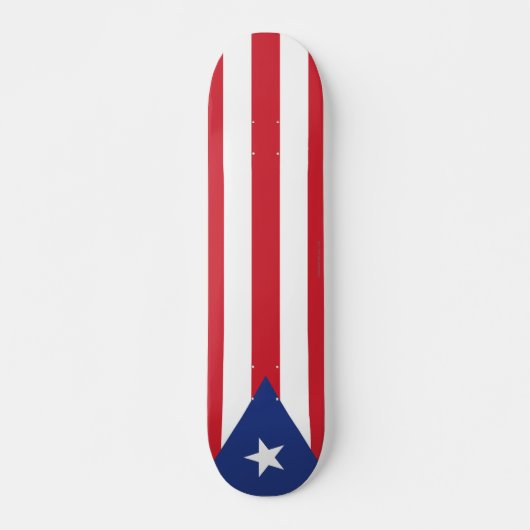 Flag Puerto Rico Plain Persoonlijk Skateboard (Voorkant)