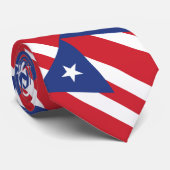 Flag Puerto Rico Plain Stropdas (Opgerold)