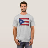 Flag Puerto Rico Plain T-shirt (Voorkant volledig)