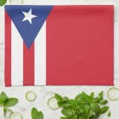 Flag Puerto Rico Plain Theedoek (Gevouwen)