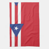 Flag Puerto Rico Plain Theedoek (Verticaal)