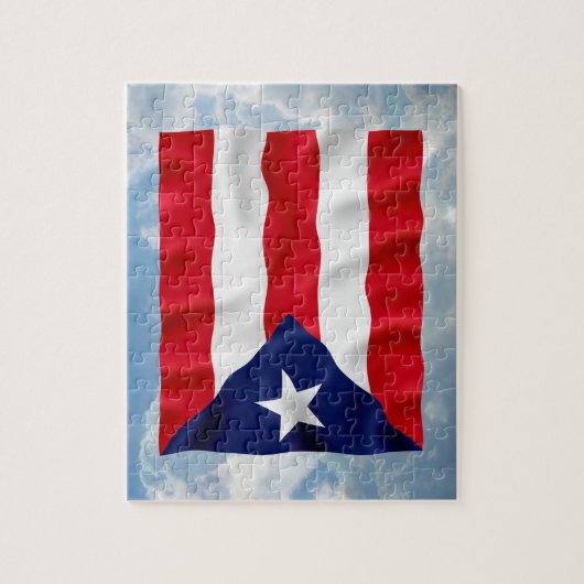 Flag Puerto Rico - Puzzle Legpuzzel (Verticaal)