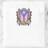 Flag Puerto Rico - Shield Crest Rechthoekige Sticker (Tas)