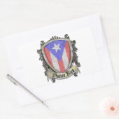 Flag Puerto Rico - Shield Crest Rechthoekige Sticker (Envelop)