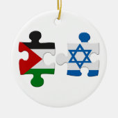Flag Puzzle Ornament Israël en Palestine Conflict (Voorkant)