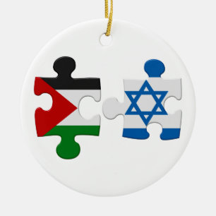Flag Puzzle Ornament Israël en Palestine Conflict