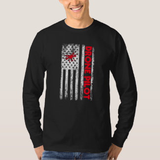 Flag quadcopter-vliegende grote bestuurder van de  t-shirt