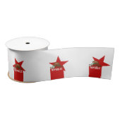 Flag Red Star Design van de staat KLIFORNIË Satijnen Lint (Spoel)
