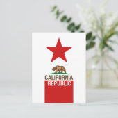 Flag Red Star van de staat KLIFORNIË Briefkaart (Staand voorkant)