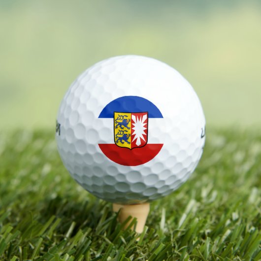 Flag Schleswig-Holstein Golf Balls Golfballen (Insitu Shirt)