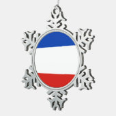 Flag Schleswig-Holstein Snowflake Pewter Christmas Tin Sneeuwvlok Ornament (Rechts)
