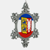 Flag Schleswig-Holstein Snowflake Pewter Christmas Tin Sneeuwvlok Ornament (Links)