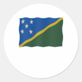 Flag Solomon Islands Ronde Sticker (Voorkant)