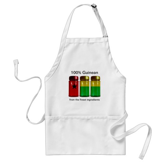 Flag Spice Jars Apron uit Guinee-Bissau Standaard Schort (Voorkant)