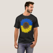 Flag Sunflower Oekrainian Support Ondergrondse Vin T-shirt (Voorkant volledig)