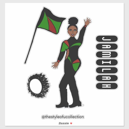 Flag Team GRB Style #1 Sticker (Vel)