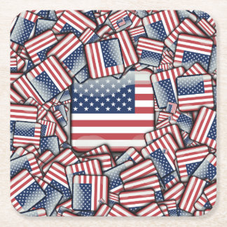 Flag_United_States_by_JAMColors Kartonnen Onderzetters