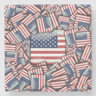 Flag_United_States_by_JAMColors Stenen Onderzetter