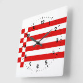 Flag van Bremen Square Wall Clock Vierkante Klok (Hoek)
