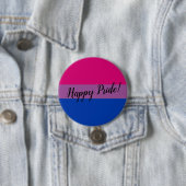 Flag van Happy Pride Bisexual Ronde Button 7,6 Cm (In situ)