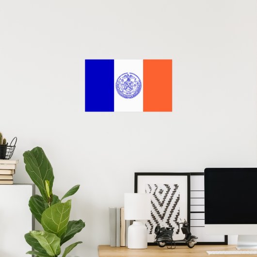 FLag van New York City Poster (Thuiskantoor)