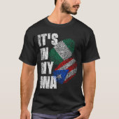 Flag van Puerto Rican en Nigerian Mix DNA-erfgoed T-shirt (Voorkant)