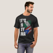 Flag van Puerto Rican en Nigerian Mix DNA-erfgoed T-shirt (Voorkant volledig)