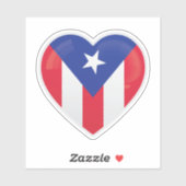 Flag van Puerto Rico Love Sticker (Vel)