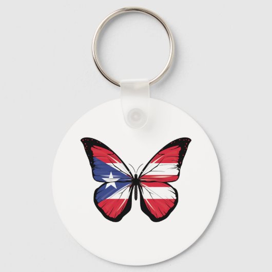 Flag van Puerto Rico Sleutelhanger (Voorkant)