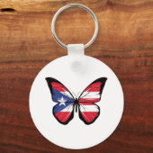 Flag van Puerto Rico Sleutelhanger (Voorkant)
