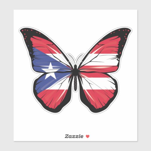 Flag van Puerto Rico Sticker (Vel)