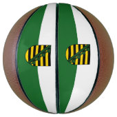 Flag van Saxony Basketball Basketbal (Verticaal)