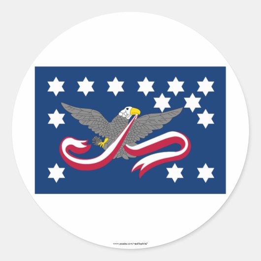Flag van Whiskey Rebellion Ronde Sticker (Voorkant)