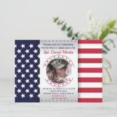 Flag vlag Foto uitnodiging militaire Welkomststart (Staand voorkant)