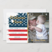 Flag vlag Foto uitnodiging militaire Welkomststart (Voorkant)